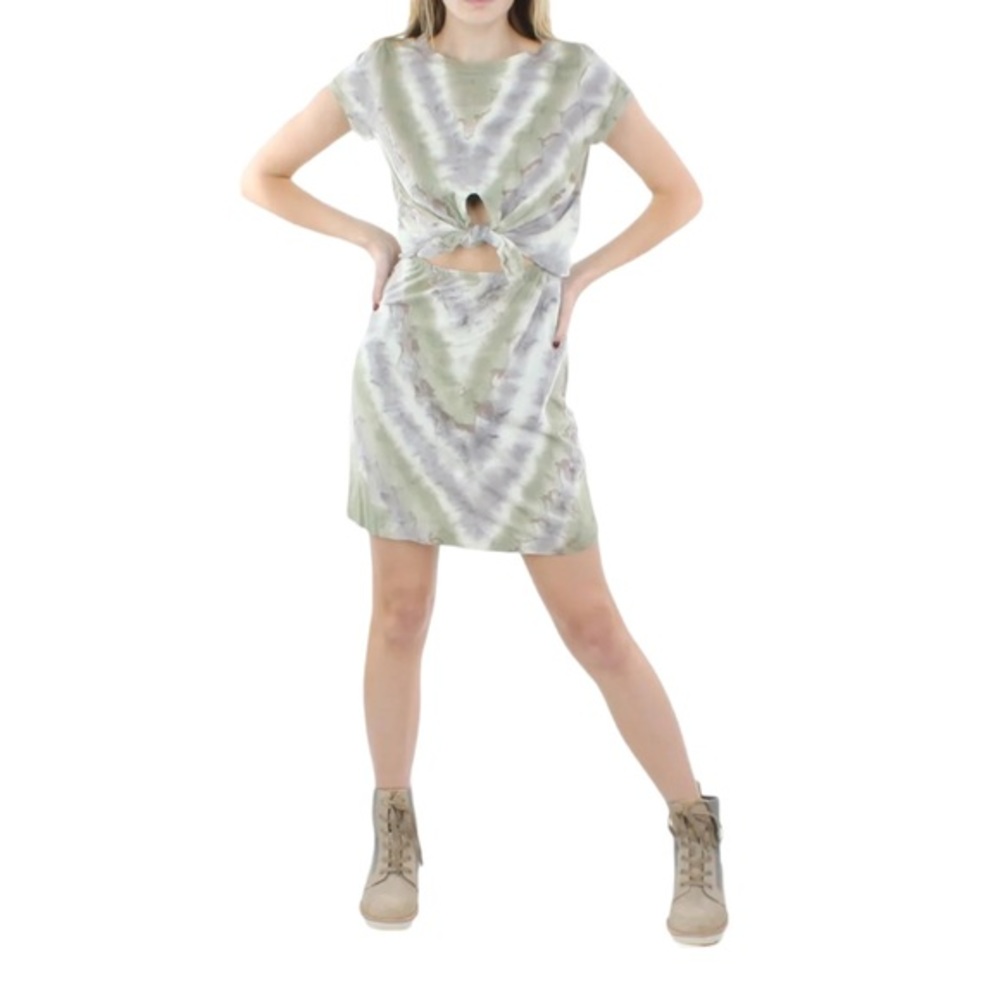New Anthropologie Maronie Cut- Out Knot Front Dress Tie Dye Size Medium